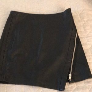 Zara faux leather zip mini